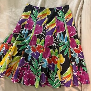 Lauren Ralph Lauren Tropical Floral Midi Skirt – Size 4
